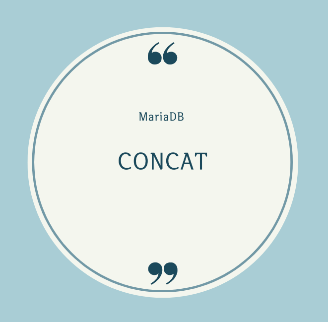 MariaDB CONCAT 함수
